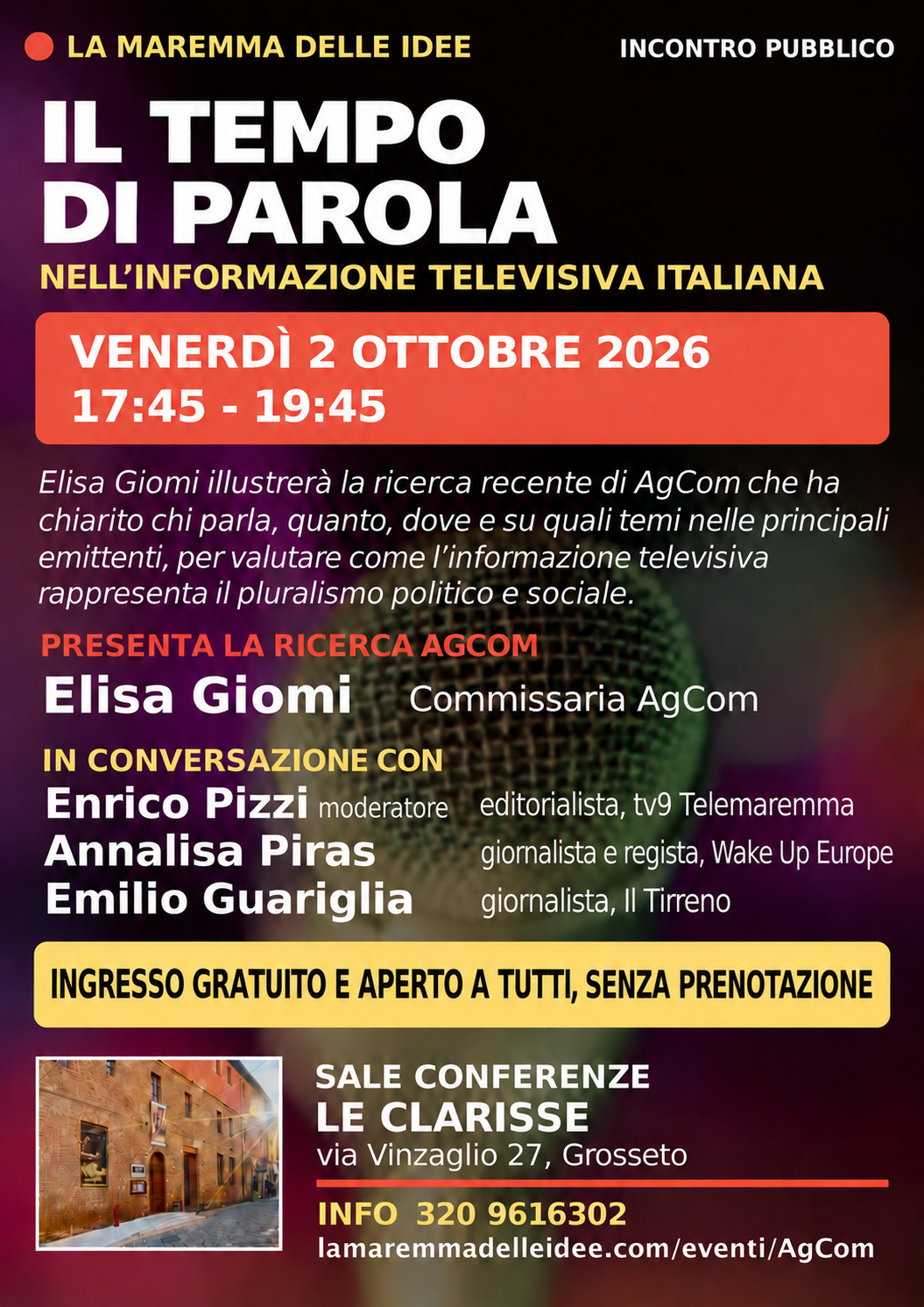 Manifesto Il tempo di parola - Grosseto